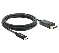 81702 Cavo Displayport Connettore, USB C-Spina Tessuto L: 2 m Nero DELOCK