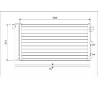 818005 VALEO Condensatore, Climatizzatore per FIAT