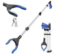 81cm Pieghevole Pinza Raccogli Oggetti, Pinza Telescopica con Testa di Presa Ampia Ruotabile a 360°, per Anziani, Disabili, Donne Incinte