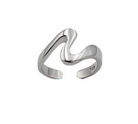 81stgeneration Anelli per le Dita dei Piedi da Donna in Argento Sterling - Anello delle Onde dell'Oceano - Anelli in Argento 925 per Mignolo Midi - Banda Ondulata