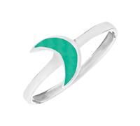 81stgeneration Anello Impilabile Turchese Simulato Luna Argento Sterling .925