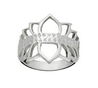 81stgeneration Anello in Argento Sterling con Fiore di Loto per Donna | Simbolo della Geometria Sacra Indù | Anello Traforato in Argento 925 | Dono Spirituale Ispirato alla Natura