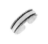 81stgeneration Anello per Dita dei Piedi in Argento Sterling con Corda Intrecciata | Anello Regolabile Nautico per Mignolo e Dito Medio, per Donna | Gioielli per Piedi in Argento 925 in Stile Balinese