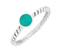 81stgeneration Anello Turchese Banda Attorcigliata Argento Sterling .925