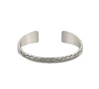 81stgeneration Argento Fine .999 Hill Tribe Braccialetto Torque Ampio Intaglio