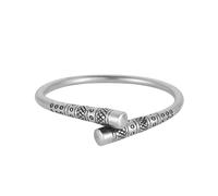 81stgeneration Argento Fine .999 Hill Tribe Braccialetto Tribale Grosso Inciso