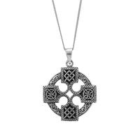 81stgeneration Argento Sterling .925 Collana Pendente Nodo Croce Celtica