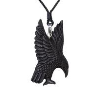 81stgeneration Argento Sterling .925 Legno Collana Pendente Aquila Uccello
