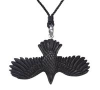 81stgeneration Argento Sterling .925 Legno Collana Pendente Aquila Volante