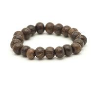 81stgeneration Bracciale Naturale di Legno Marrone Multi Perline Tribale