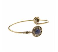 81stgeneration Bracciale Rigido Ottone Etnico Pietra Preziosa Regolabile Sole