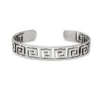 81stgeneration Braccialetto Regolabile Argento Sterling .925 Chiave Greca Spesso