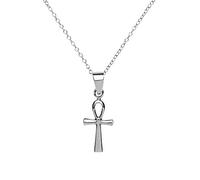 81stgeneration Ciondolo Ankh | Collane in Argento Sterling 925 per Donna da 18" | Collane da Uomo con Croce Egizia in Argento Massiccio | Regalo per Uomo | Gioielli Wiccan