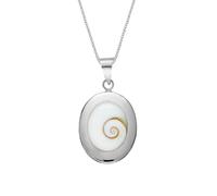 81stgeneration Collana Argento 27 mm Pendente Ovale con Occhio di Shiva