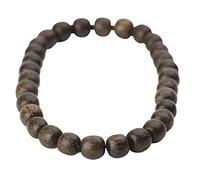 81stgeneration Collana con Perline di Legno Massiccio per Donna | Collane da Surfista in Legno Marrone da Uomo | Collana Lunga con Cordino Elastico e Perline di Legno