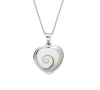 81stgeneration Collana Donna in Argento 925 Pendente a Cuore con Occhio di Shiva, 46 cm