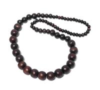 81stgeneration Collana Elastica con Perline a Sfera Graduate in Legno Lungo | Collane da Surfista con Perline Spesse per Uomo e Donna | Gioielli in Legno Naturale Boho Earthy per Festival