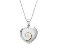 81stgeneration Collana in Argento Pendente a Cuore con Occhio di Shiva, 46 cm
