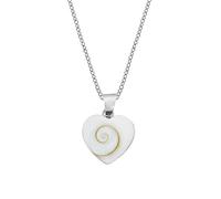 81stgeneration Collana in Argento Sterling con Cuore e Conchiglia di Occhio di Shiva | Ciondolo a Forma di Cuore in Argento 925 con Catena a Maglie da 18 Pollici | Gioielli Boho da Spiaggia per Donna
