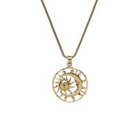 81stgeneration Collana Ottone Color Oro Luna Sole Stelle Galassia, 46 cm