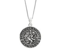81stgeneration Collana Pendente Argento Sterling .925 Moneta San Cristoforo