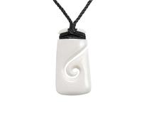 81stgeneration Collana Pendente da Donna Uomo Osso Intagliato a Mano Maori Toki Koru Hei Matau