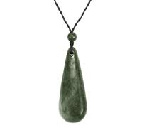 81stgeneration Collana Pendente Giada Nefrite a Goccia Roimata Liscia Moari