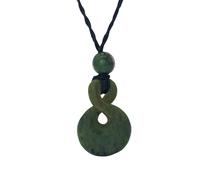 81stgeneration Collana Pendente Intagliato Giada Nefrite Maori Singolo Pikorua