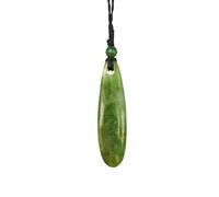 81stgeneration Collana Pendente per Uomo Donna Giada Nefrite Verde a Goccia Roimata Moari Tribal