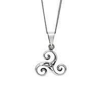 81stgeneration Collana Pendente Unisex Argento Sterling 925 Triskelion Celtico, 46 cm