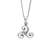 81stgeneration Collana Triskele in Argento 925 per Uomo | Ciondolo Triscele Celtico in Argento Sterling su Catena a Maglie da 18 Pollici | Design a Tripla Spirale | Gioielli Boho SimbolicI