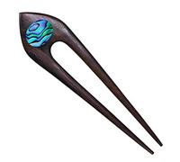 81stgeneration Donna Marrone Legno Naturale Forcina Orecchia di Mare Liscio