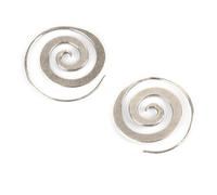 81stgeneration Karen Hill Tribe Orecchini a Spirale Piatta in Argento | Cerchietti Passanti Tribali in Argento Puro 999 per Donna | Orecchini a Cerchio Unici in Stile Boho Festival