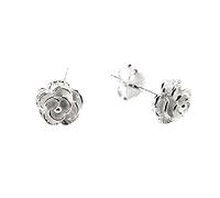 81stgeneration Orecchini a Bottone a Forma di Rosa in Argento Sterling 925 per Donna | Orecchini a Bottone con Piccoli Fiori 3d | Design Floreale Botanico | Gioielli Romantici Ispirati alla Natura
