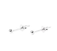 81stgeneration Orecchini a Bottone con Sfere in Argento Sterling da 2mm per Donna | Semplici Piccoli Orecchini a Perno Rotondi in Argento 925 | Gioielli Minimalisti Essenziali