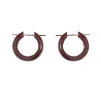 81stgeneration Orecchini a Cerchio Piccoli in Legno di Cocco da 17,5 mm | Orecchini Gotici Marroni Fatti a Mano | Orecchini a Cerchio Tribali in Legno per Donne e Uomini | Orecchini Hippie