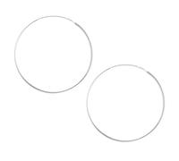 81stgeneration Orecchini a Cerchio Sottili in Argento Sterling per Donna, 60mm | Semplici Cerchi Extra Large in Argento 925 con Chiusura a Cerniera | Gioielli Classici Essenziali