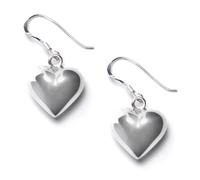 81stgeneration Orecchini a Forma di Cuore in Argento 925 per Donna | Orecchini Pendenti Lisci a Forma di Cuore in Argento Sterling con Ganci | Regalo di Gioielli Romantici