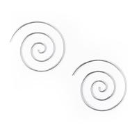 81stgeneration Orecchini a Spirale da 25mm | Orecchini in Argento Sterling 925 per Donna | Orecchini Tribali in Filo D'argento Calibro 18 | Orecchini Pendenti Rotondi Boho | Accessori Gotici