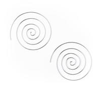 81stgeneration Orecchini a Spirale in Argento 925 4cm | Orecchini a Cerchio in Argento Sterling da Donna | Grandi Cerchi Tribali Sottili in Filo Metallico per Donna | Gioielli Boho Minimalisti