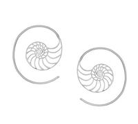 81stgeneration Orecchini a Spirale in Argento Sterling con Sezione Aurea per Donna | Orecchini a Cerchio Passanti a Forma di Conchiglia in Argento 925 con Intricato Design Geometrico Traforato