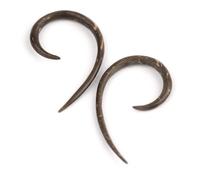 81stgeneration Orecchini a Spirale in Legno da 3 Mm, Calibro 10 | Orecchini a Forma di Talon Fatti a Mano con Vortice Semplice | Indicatori Tribali per Uomo | Orecchini a Cerchio in Legno da Donna