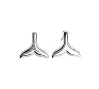 81stgeneration Orecchini Argento Sterling 925 con Piccola Coda di Balena Boho per Donne