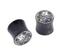 81stgeneration Orecchini Neri Tribali Espansori Nodo Celtico Argento 925 10 Mm
