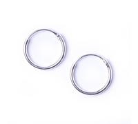 81stgeneration Paio di Orecchini in Argento 925 a Cerchio Spessi 1 mm D 12 mm
