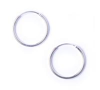 81stgeneration Paio di Orecchini in Argento 925 a Cerchio Spessi 1 mm D 20 mm
