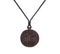 81stgeneration Pendente in Legno Albero Della Vita Conoscenza Celtico Collana