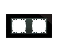 Cornice doppia orizzontale vetro nero/cornice Simon 82 82827-32
