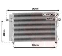 82005195 VAN WEZEL Condensatore, Climatizzatore per HYUNDAI