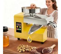 820W/1100W Commercial Cold Press Oil Machine, Dual Hot Cold Modes, 5-9kg/h